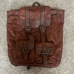 Urban Outfitters Used Faux Leather Backpack Pack w/ Adjustable Straps